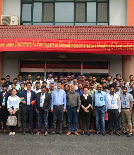 中印紡織交流（一） 牛了！30余家印度紡企中國考察，海佳把展會(huì)開到工廠里！